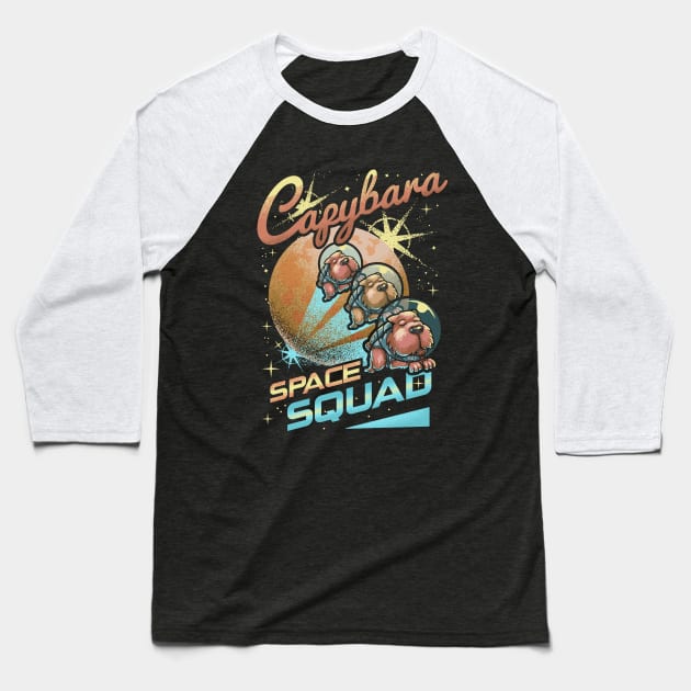 Capybara Space Squad Baseball T-Shirt by wuhuli